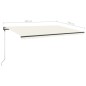 vidaXL Toldo de pie retráctil manual crema 500x350 cm