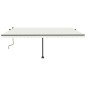 vidaXL Toldo retráctil manual con luz LED crema 500x350 cm