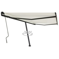 vidaXL Toldo de pie manual retráctil crema 400x350 cm