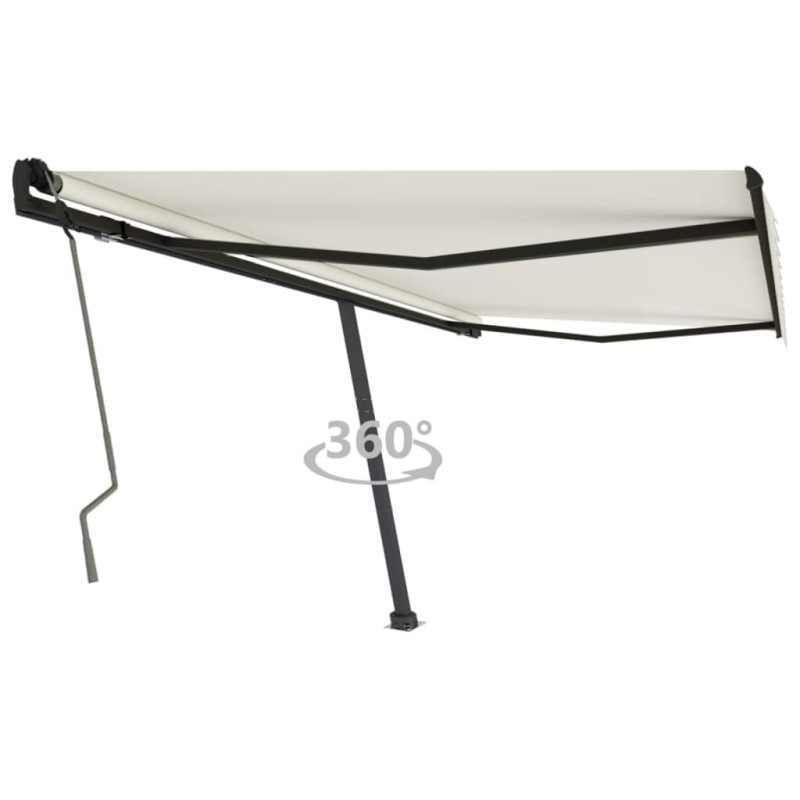 vidaXL Toldo de pie manual retráctil crema 400x350 cm vidaXL Toldo de pie manual retráctil crema 400x350 cm