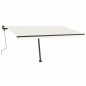 vidaXL Toldo de pie manual retráctil crema 400x350 cm vidaXL Toldo de pie manual retráctil crema 400x350 cm
