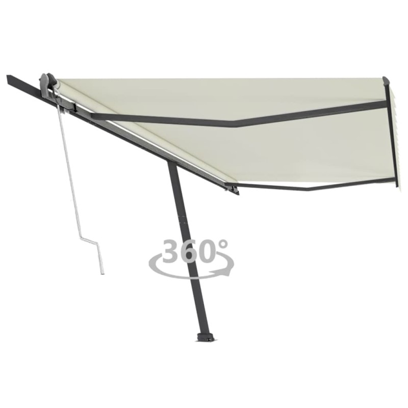 vidaXL Toldo de pie automático crema 500x300 cm vidaXL Toldo de pie automático crema 500x300 cm