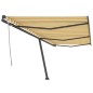 vidaXL Toldo de pie retráctil manual amarillo y blanco 600x300 cm