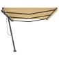 vidaXL Toldo de pie retráctil manual amarillo y blanco 600x300 cm