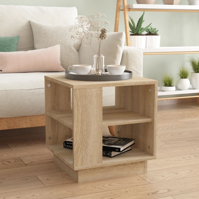 vidaXL Mesa de centro madera contrachapada roble Sonoma 40x40x43 cm vidaXL Mesa de centro madera contrachapada roble Sonoma 40x40x43 cm