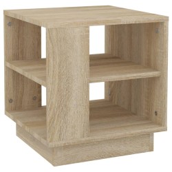 vidaXL Mesa de centro madera contrachapada roble Sonoma 40x40x43 cm