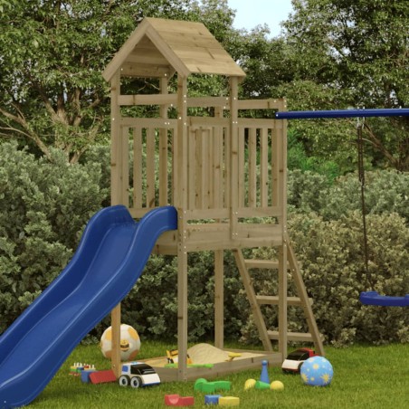 vidaXL Parque infantil exterior madera pino impregnada 53x110x214 cm