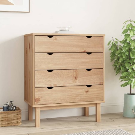 vidaXL Cajonera OTTA madera maciza de pino 76,5x39,5x90 cm