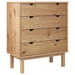 vidaXL Cajonera OTTA madera maciza de pino 76,5x39,5x90 cm