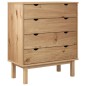 vidaXL Cajonera OTTA madera maciza de pino 76,5x39,5x90 cm vidaXL Cajonera OTTA madera maciza de pino 76,5x39,5x90 cm