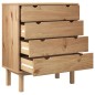 vidaXL Cajonera OTTA madera maciza de pino 76,5x39,5x90 cm vidaXL Cajonera OTTA madera maciza de pino 76,5x39,5x90 cm