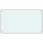 vidaXL Protección salpicaduras cocina vidrio templado blanco 90x50 cm