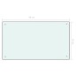 vidaXL Protección salpicaduras cocina vidrio templado blanco 90x50 cm