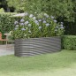 vidaXL Jardinera arriate acero recubrimiento polvo gris 224x80x68 cm vidaXL Jardinera arriate acero recubrimiento polvo gris 224x80x68 cm