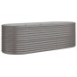 vidaXL Jardinera arriate acero recubrimiento polvo gris 224x80x68 cm vidaXL Jardinera arriate acero recubrimiento polvo gris 224x80x68 cm
