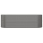 vidaXL Jardinera arriate acero recubrimiento polvo gris 224x80x68 cm vidaXL Jardinera arriate acero recubrimiento polvo gris 224x80x68 cm