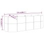 vidaXL Jardinera arriate acero recubrimiento polvo gris 224x80x68 cm vidaXL Jardinera arriate acero recubrimiento polvo gris 224x80x68 cm