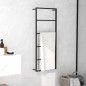 vidaXL Toallero de acero negro 45x10x115 cm vidaXL Toallero de acero negro 45x10x115 cm