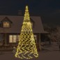 vidaXL Árbol de Navidad en asta bandera 3000 LED blanco cálido 800 cm vidaXL Árbol de Navidad en asta bandera 3000 LED blanco cálido 800 cm