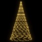 vidaXL Árbol de Navidad en asta bandera 3000 LED blanco cálido 800 cm vidaXL Árbol de Navidad en asta bandera 3000 LED blanco cálido 800 cm