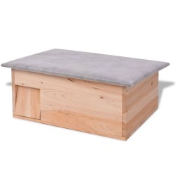 vidaXL Casa para erizos de madera 45x33x22 cm 