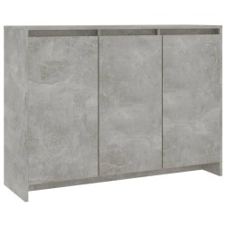 vidaXL Aparador de madera contrachapada gris hormigón 102x33x75 cm