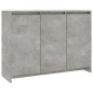 vidaXL Aparador de madera contrachapada gris hormigón 102x33x75 cm vidaXL Aparador de madera contrachapada gris hormigón 102x33x75 cm