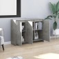 vidaXL Aparador de madera contrachapada gris hormigón 102x33x75 cm vidaXL Aparador de madera contrachapada gris hormigón 102x33x75 cm