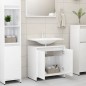 vidaXL Armario de baño madera contrachapada blanco brillo 60x33x61 cm