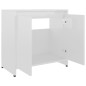 vidaXL Armario de baño madera contrachapada blanco brillo 60x33x61 cm