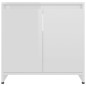 vidaXL Armario de baño madera contrachapada blanco brillo 60x33x61 cm
