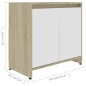 vidaXL Armario de baño madera contrachapada blanco brillo 60x33x61 cm