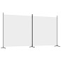 vidaXL Biombo divisor de 2 paneles de tela blanco 348x180 cm vidaXL Biombo divisor de 2 paneles de tela blanco 348x180 cm