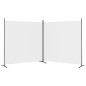 vidaXL Biombo divisor de 2 paneles de tela blanco 348x180 cm vidaXL Biombo divisor de 2 paneles de tela blanco 348x180 cm