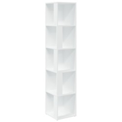 vidaXL Mueble de esquina madera contrachapada blanco 33x33x164,5 cm