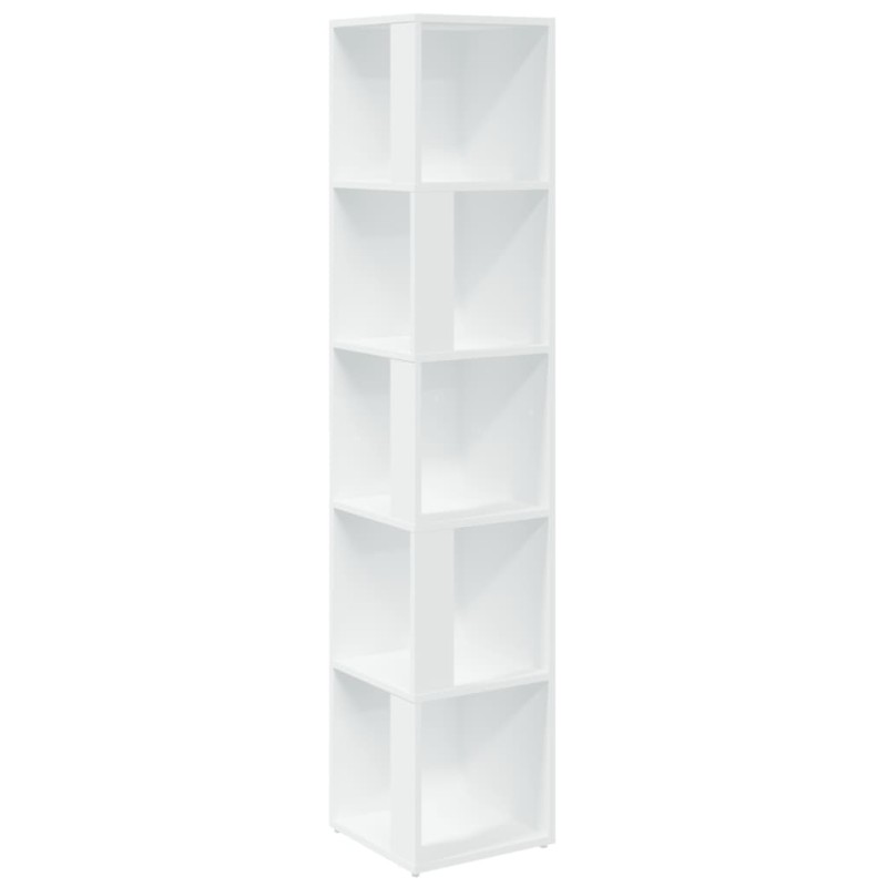 vidaXL Mueble de esquina madera contrachapada blanco 33x33x164,5 cm vidaXL Mueble de esquina madera contrachapada blanco 33x33x164,5 cm