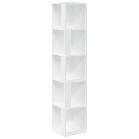 vidaXL Mueble de esquina madera contrachapada blanco 33x33x164,5 cm