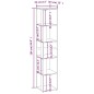 vidaXL Mueble de esquina madera contrachapada blanco 33x33x164,5 cm vidaXL Mueble de esquina madera contrachapada blanco 33x33x164,5 cm