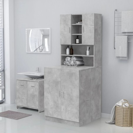 vidaXL Armario de lavadora gris hormigón 71x71,5x91,5 cm