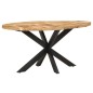vidaXL Mesa de comedor de madera de mango rugosa 160x90x75 cm vidaXL Mesa de comedor de madera de mango rugosa 160x90x75 cm