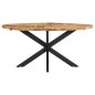 vidaXL Mesa de comedor de madera de mango rugosa 160x90x75 cm vidaXL Mesa de comedor de madera de mango rugosa 160x90x75 cm