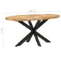 vidaXL Mesa de comedor de madera de mango rugosa 160x90x75 cm vidaXL Mesa de comedor de madera de mango rugosa 160x90x75 cm