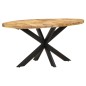 vidaXL Mesa de comedor de madera de mango rugosa 160x90x75 cm vidaXL Mesa de comedor de madera de mango rugosa 160x90x75 cm