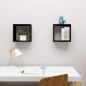 vidaXL Estante cubo pared 2 uds negro 30x15x30 cm vidaXL Estante cubo pared 2 uds negro 30x15x30 cm