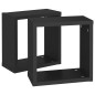 vidaXL Estante cubo pared 2 uds negro 30x15x30 cm vidaXL Estante cubo pared 2 uds negro 30x15x30 cm