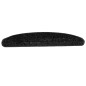 vidaXL Alfombras de peldaños de escalera 15 uds negro 65x21x4 cm