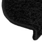 vidaXL Alfombras de peldaños de escalera 15 uds negro 65x21x4 cm
