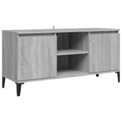 vidaXL Mueble de TV con patas de metal gris Sonoma 103,5x35x50 cm