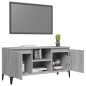 vidaXL Mueble de TV con patas de metal gris Sonoma 103,5x35x50 cm vidaXL Mueble de TV con patas de metal gris Sonoma 103,5x35x50 cm