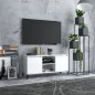 vidaXL Mueble de TV con patas de metal blanco brillante 103,5x35x50 cm vidaXL Mueble de TV con patas de metal blanco brillante 103,5x35x50 cm